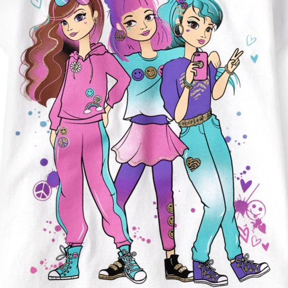 The Children’s Place Girls Short Sleeve Graphic Tee - White- Size XS (4) NWT - Picture 4 of 4